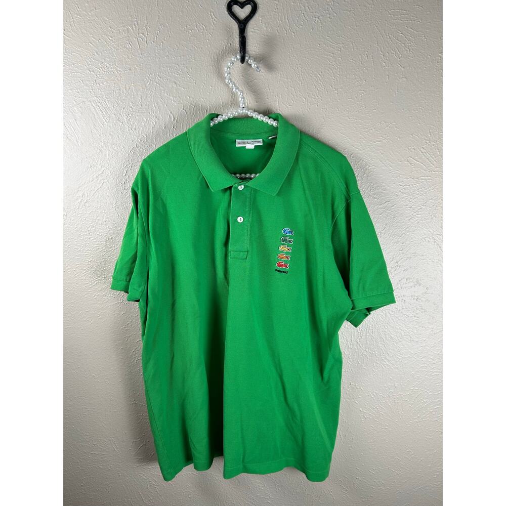 Lacoste x Polaroid Polo Men's Size XL Green Short Sleeve Luxury Preppy Shirt